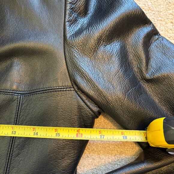 Wilson thinsulate ultra Women's black leather quilted coat rn 69426 - Picture 4 of 8